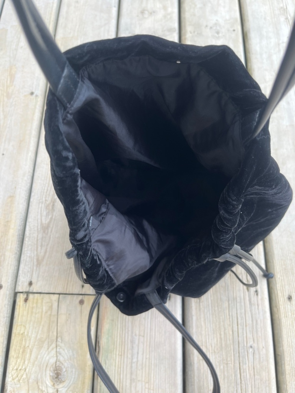 Victoria's Secret Black Velvet Tote with Logo - Picture 6 of 8